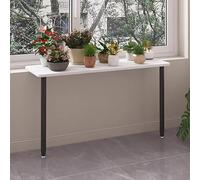 Adjustable Window Sill Plant Pot HolderSpaceSaving Black Shelf Organizer with Support Legs NoDrill Design 95x40cm/37.4x15.7in for Indoor Plants and Décor