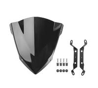 Adjustable Windshield Compatible With For MT09 For FZ09 2014 2015 2016 Windshield Windscreen Wind Deflector Air Flow Protective Clear Screen Parts(Black)