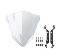 Adjustable Windshield Compatible With For MT09 For FZ09 2014 2015 2016 Windshield Windscreen Wind Deflector Air Flow Protective Clear Screen Parts(Clear)
