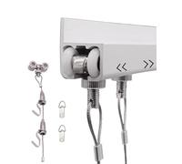 Adjustable Wire Hooks Kit for Hanging Art Photos & Frames - 1.5m Cable & 60" Track Perfect for Customized Posters & Canvas Display Easy Installation