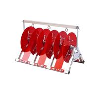 Adjustable Wire Spool Rack Dispenser, Heavy-Duty Stainless Steel Cable Caddy, Multi-Axle Reel Holder for Electricians (5 Bearings)