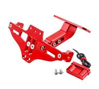 Adjustable With Light Motorcycle License Number Plate Holder Mount FOR Suzuki RGV250VJ21A RGV250 VJ21A 1988 RGV 250 Motorcycle(Red)
