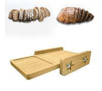Adjustable Wood Bread Slicer Guide, Bread Cutting Board with Knife Guide for Uniform Slices, Perfect for Kitchen, Baking & Breakfast Prep