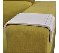 Adjustable Wooden Armrest Side Table for Sofa Soft and Tray Table for Coffee Bags Meals & Snacks Modern Design for Living Room or Office Use