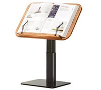 Adjustable Wooden Cookbook Holder StandHeight & Angle Adjustable Book Rest for HandsFree Reading Desk nizer for Cookbooks Tablets & Magazines