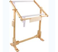 Adjustable Wooden Cross Stitch Frame Stand for Needlework and Embroidery, 360° Rotation, Floor Rack for Tapestry and 11CT Fabric.