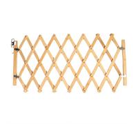 Adjustable Wooden Foldable Pet Gate for Dogs - Extra Wide 25-110cm Retractable Doorway/Stairs Barrier, Bamboo & Alloy, Safe & Tool-Free Installation