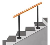 Adjustable Wooden Handrail for Indoor/Outdoor Stairs Railing for 13 Steps Perfect for Concrete & Wood Porches Durable Easy to Install Safety Guardrail