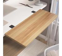 Adjustable Wooden Keyboard Tray 70x20cm Foldable Desk Extender for Home & Office Ergonomic Clamp-on Design Space-Saving Solution for Enhanced Productivity