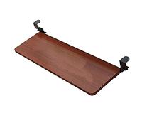 Adjustable Wooden Keyboard Tray - Pull-Out Platform for Work & Gaming, 65x25cm, Walnut Finish, Punch-Free Installation, 5 Color Options, Ergonomic Under-Desk Solution.