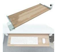 Adjustable Wooden Keyboard Tray with 3 Colors - Under Desk Pull-Out Keyboard Holder Height-Adjustable Keyboard Drawer and Platform for Home Office Ergonomic Design