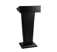 Adjustable Wooden Lectern Podium Stand - Black Floor Reading Desk for Teachers Solid Wood Design Perfect for Conferences Presentations & Events