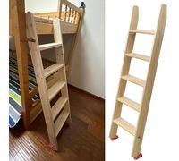 Adjustable Wooden Loft Bed Ladder - 150cm, 3-8 Steps, Angled Design, Includes Hardware for Easy Installation - Sturdy, Stylish, Perfect for Bunk Beds