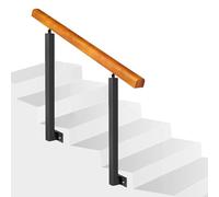 Adjustable Wooden Railing Set 90-150cm, Indoor/Outdoor Safety Support Kit, Perfect for Home & Garden, Easy Installation, Color: H100cm, Size: L140cm