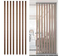 Adjustable Wooden Slat Room Divider - for Office, Restaurant & Decor, Height Adjustable from 70 to 230 cm, Stylish and Functional Partition