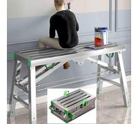 Adjustable Work Platform, 400 kg Duty Rating, Portable Folding Scaffolding, Durable Steel Ladder, Safe Multipurpose Design