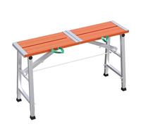 Adjustable Work Platform, Portable Folding Scaffolding Multipurpose Work Platform Scaffold Tower Ladder Stool Bench Adjustable Height, Carbon Steel Structure,with 300 kg Duty Rating