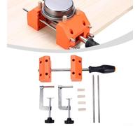 Adjustable Workbench Clamp 11 cm Max Opening with Soft Handle for Woodworking Projects, Metal Bench Vise for Secure Clamping 15-55 mm Range, Si