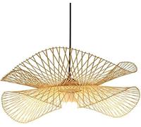 Adjustable Woven Bamboo, Double-Layer Wick Finish, Southeast Asian Style Pendant Light, Woven Light, Restaurant, Coffee Shop, Bar