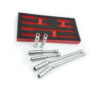 Adjustable Wrench, 14mm 16mm 3/8inch Magnetic Swivel Sparkplug Socket Set Thin Wall Extension for Automotive Repair Tools Rotating 360-Degree Flexibility(6pcs)