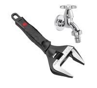 Adjustable Wrench - Large Crescent Spanner, 8-12", #45 Steel, Sink/Plumbing