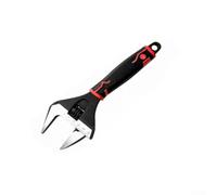 Adjustable Wrench, Plumbing Tool, Pipe Wrench, Chrome Vanadium Steel, Dual-Function, Wide Jaw for Tight Spaces, Black, 6-12 Inch(12inch)