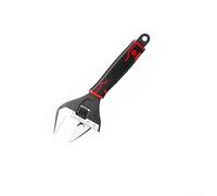 Adjustable Wrench, Plumbing Tool, Pipe Wrench, Chrome Vanadium Steel, Dual-Function, Wide Jaw for Tight Spaces, Black, 6-12 Inch(8inch)
