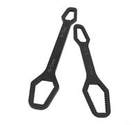 Adjustable Wrench Set 2 Pcs, Double Ended Spanner for 8 mm-22 mm Nuts, Forged Steel Construction with 220 mm and 260 mm Lengths for Automotive and Mechanical Repair