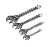Adjustable Wrench Set 4pc 150, 200, 250 & 300mm - Sealey S0449 New