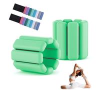 Adjustable Wrist and Ankle Weight Set, Unisex 2Lb Specification, Silicone Arm and Leg Weight Training Equipment. Suitable for Yoga, Dance, Aerobic Exercise, Running, and P EmeraldGreen Eachpair1pound