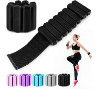 Adjustable Wrist & Ankle Weights Set (1Lb Each) for Women & Men - Perfect for Home Gym, Walking, Running, Pilates, Yoga & Strength Training (Black)