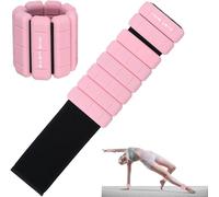 Adjustable Wrist & Ankle Weights - Set of 2, Wearable Wrist & Ankle Weights Bracelet for Yoga, Dance, Barre, Pilates, Cardio, Aerobics, Walking (Pink, 2Lb*2)