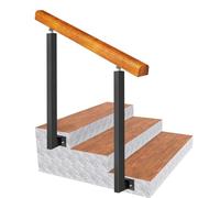 Adjustable Wrought Iron for Outdoor Steps - Perfect for 1-3 Step Concrete & Wooden Stairs 95cm/3.1ft & 110cm/43inch Height & Safe Railing Solution
