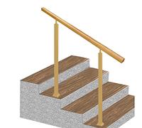 Adjustable Wrought Iron Grab Steps & Double Post Railing for Vil & Corridor90cm Height 60cm Length & Stylish