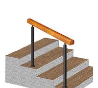 Adjustable Wrought Iron Outdoor Stair Railing Safe il for 1-3 Steps 2 Post Support Rods Front Porch Safety Available in 60cm to 140cm Lengths