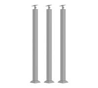Adjustable Wrought Iron Railing Post Brackets for Outdoor Decks Black & White il Connectors 3Piece Set 34Inch Perfect for Balustrades & Square Posts