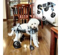 Adjustable XL Dog Wheelchair - 4-Wheel Mobility Aid for Dogs with Rear Leg Disabilities Enhances Quality of Life Ideal Support for All Bs Comfortable & Durable Design