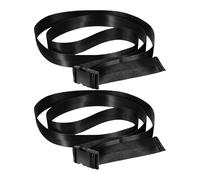 Adjustable Yoga Strap Set - 2 Pack Durable Exercise Stretch Bands with Metal Buckle for Yoga Pilates Home Gym Outdoor Travel Flexibility Strength Training and Full Body Recovery Equipment for Men