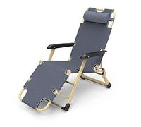 Adjustable Zero Gravity Recliner Chair with Headrest - Foldable Outdoor Lounge Chair Cotton Cushion Supports 330lbs Ideal for Garden Patio Beach Sunbathing - Silver Gray