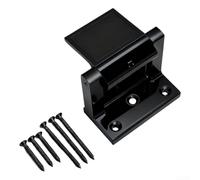 Adjustable Zinc Alloy Door Lock with Anti Theft Features and Rubber Strip to Prevent Door Damage, Suitable for Drill and No Drill Installation (black)