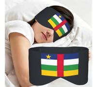 Adjustablecentral African Flag Print Sleep Mask,Full Coverage Soft Blindfold,Eye Mask for Travel Office