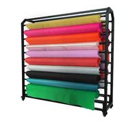AdjustableSteel Fabric Roll Sto Rack with WheelsCommercial nizer for Vinyl & Leather RollsVersatile Hanging Rod System