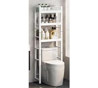AdjustableStorage ShelfSpaceSing Organizer with GlueFree Fixing Stickers for Bathroom and Laundry Room Maximizing Storage & Decluttering Solutions