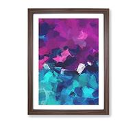 Adjusted Memory Abstract Framed Print | A4 Walnut Framed Wall Art | Ready to Hang | Abstract Fantasy Picture | Living Room Bedroom Lounge Office
