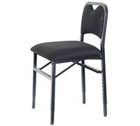 Adjustrite Folding chair height adjustable, padded and ergonomic - VIVO, Black (M)