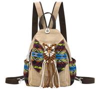 ADKALIV Small Backpack Purse for Women, Hand-woven Plant Sling Bag for Women, Mini Hippie Boho Cute Sling Backpack for Women, Winged Owl, Compact