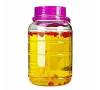 ADL Clear Glass Jar 5L Airtight Food Storage Container Premium Transparent Pickle Jar Large Kitchen Preserving Jar with Lid Pantry Glass Jar for Pickles Chutneys Grains Liquids