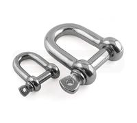 ADL M16 A4 316 Stainless Steel D Shackle with Screw Pin Rigging Lock (Pack of 2)