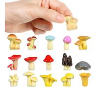 ADLABLD 30pcs Mini Mushrooms Figures for Mushroom Decor, Colorful Mini Resin Mushroom Trinkets, Tiny Mushrooms Accessories for Fairy Garden, Terrarium, DIY Crafts