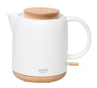 ADLER AD 1304 Ceramic Electric Kettle, 1.0L, 360° Rotating Base, Rated Power: 1200W, Healthy Ceramic Housing